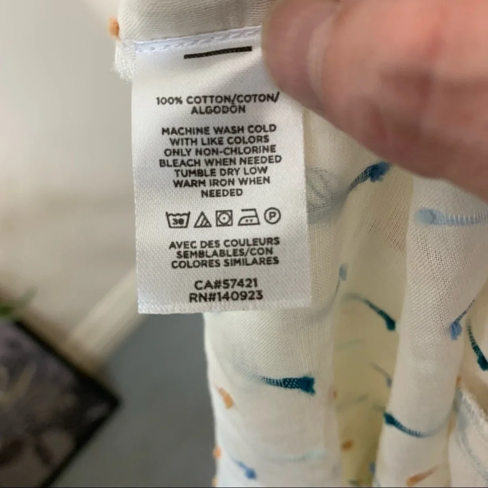 LOU & Grey Flowy Breezy Off White Boho Trendy Oversize Blouse Balloon Sleeves XL - Picture 9 of 10